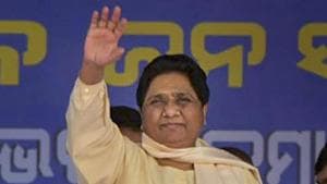 Mayawati made the comments at an election campaign rally along with Samajwadi Party chief Akhilesh Yadav, during what was the second joint rally between the two leaders.(PTI) Mayawati made the comments at an election campaign rally along with Samajwadi Party chief Akhilesh Yadav, during what was the second joint rally between the two leaders.(PTI)