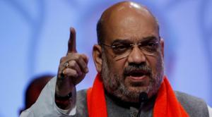 BJP president Amit Shah accused NCP chief Sharad Pawar of spreading falsehoods.(REUTERS) BJP president Amit Shah accused NCP chief Sharad Pawar of spreading falsehoods.(REUTERS)