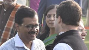 A fresh round of talks will be held between the Aam Aadmi Party and the Congress Wednesday.(HT File Photo)