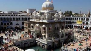 A view of Panja Sahib temple during Baisakhi festival in Hassan Abdal, Pakistan(Reuters File) A view of Panja Sahib temple during Baisakhi festival in Hassan Abdal, Pakistan(Reuters File)