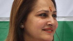 The latest to face this is Jaya Prada, formerly of the Samajwadi Party (SP) and now a member of the Bharatiya Janata Party (BJP). SP leader Azam Khan, in an attempt to highlight her new affiliation, referred to her innerwear being khaki, the colour of the RSS uniform(Arvind Yadav/HT Photo) The latest to face this is Jaya Prada, formerly of the Samajwadi Party (SP) and now a member of the Bharatiya Janata Party (BJP). SP leader Azam Khan, in an attempt to highlight her new affiliation, referred to her innerwear being khaki, the colour of the RSS uniform(Arvind Yadav/HT Photo)