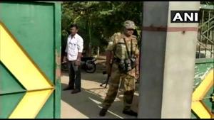 IT raids at premises of people linked to JD(S) in Karnataka’s Mandya, Hassan districts(ANI/Twitter) IT raids at premises of people linked to JD(S) in Karnataka’s Mandya, Hassan districts(ANI/Twitter)