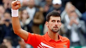 Serbia's Novak Djokovic celebrates winning his second round match against Germany's Philipp Kohlschreiber.(REUTERS) Serbia's Novak Djokovic celebrates winning his second round match against Germany's Philipp Kohlschreiber.(REUTERS)