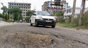 Residents of New Palam Vihar have asked the authorities to fix the road between Rezangla Chowk and Chauma railway crossing, which is riddled with potholes, ahead of monsoon. Residents of New Palam Vihar have asked the authorities to fix the road between Rezangla Chowk and Chauma railway crossing, which is riddled with potholes, ahead of monsoon.
