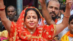 Hema Malini is seeking a second term from Mathura as Lok Sabha MP(PTI File) Hema Malini is seeking a second term from Mathura as Lok Sabha MP(PTI File)