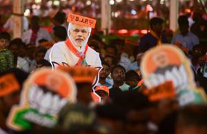 Behind Rangaswamy’s fandom, an industry of saffronization has been at work in Karnataka. That story begins on top of a lush green hill three hours, or a 150 kilometres away, in the popular vacation spot of Chikmagaluru.(PTI) Behind Rangaswamy’s fandom, an industry of saffronization has been at work in Karnataka. That story begins on top of a lush green hill three hours, or a 150 kilometres away, in the popular vacation spot of Chikmagaluru.(PTI)