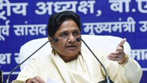 BSP chief Mayawati on Tuesday appealed in the Supreme Court against the EC’s decision to ban her from campaigning for 48 hours, but her request was turned down.(Subhankar Chakraborty/HT PHOTO)