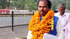 Shukal Murmu, JMM’s Kishanganj Lok Sabha candidate, said he just owned a Indira Awas unit in this name.(HT Photo) Shukal Murmu, JMM’s Kishanganj Lok Sabha candidate, said he just owned a Indira Awas unit in this name.(HT Photo)