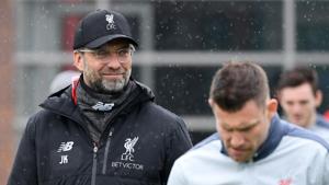 Liverpool's German manager Jurgen Klopp takes part in a team training session at Melwood in Liverpool, north west England on April 16, 2019, on the eve of their UEFA Champions League quarter second leg football match against FC Porto(AFP) Liverpool's German manager Jurgen Klopp takes part in a team training session at Melwood in Liverpool, north west England on April 16, 2019, on the eve of their UEFA Champions League quarter second leg football match against FC Porto(AFP)