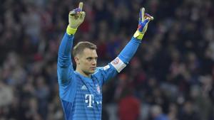 Bayern Munich's German goalkeeper Manuel Neuer after the German first division Bundesliga football match between FC Bayern Munich and BVB Borussia Dortmund in Munich(AFP) Bayern Munich's German goalkeeper Manuel Neuer after the German first division Bundesliga football match between FC Bayern Munich and BVB Borussia Dortmund in Munich(AFP)