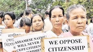 Indian demonstrators hold placards during a protest against the Citizenship (Amendment) Bill 2016 proposal to provide citizenship or stay rights to minorities from Bangladesh, Pakistan and Afghanistan in India.(AFP) Indian demonstrators hold placards during a protest against the Citizenship (Amendment) Bill 2016 proposal to provide citizenship or stay rights to minorities from Bangladesh, Pakistan and Afghanistan in India.(AFP)