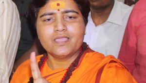 Sadhvi Pragya Singh Thakurhas been chosen as BJP’s candidate against Congress leader Digvijaya Singh in Bhopal.(ANI Photo)