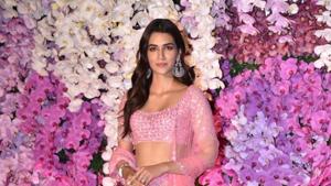 Kriti Sanon at a celebration night hosted by industrialist Mukesh Ambani post his son Akash Ambani's wedding with Shloka Mehta, in Mumbai, on March 10, 2019.(IANS) Kriti Sanon at a celebration night hosted by industrialist Mukesh Ambani post his son Akash Ambani's wedding with Shloka Mehta, in Mumbai, on March 10, 2019.(IANS)