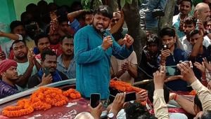 CPI candidate from Begusarai Lok Sabha seat, Kanhaiya Kumar, at an election campaign rally during the ongoing general elections, in Begusarai,Bihar(Sanotsh Kumar/ HT) CPI candidate from Begusarai Lok Sabha seat, Kanhaiya Kumar, at an election campaign rally during the ongoing general elections, in Begusarai,Bihar(Sanotsh Kumar/ HT)