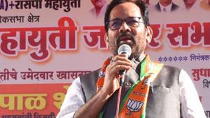 Union minister and senior Bharatiya Janata Party leader Mukhtar Abbas Naqvi has been let off with a warning by the Election Commission over his ‘Modiji ki sena’ remark.(ANI) Union minister and senior Bharatiya Janata Party leader Mukhtar Abbas Naqvi has been let off with a warning by the Election Commission over his ‘Modiji ki sena’ remark.(ANI)