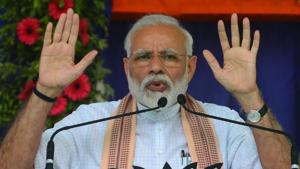 Prime Minister Narendra Modi addresses an election rally in Gujarat.(AFP) Prime Minister Narendra Modi addresses an election rally in Gujarat.(AFP)