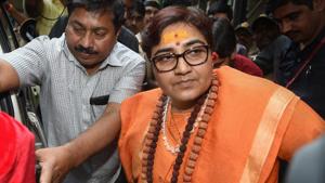 The 2008 Malegaon blast case accused Sadhvi Pragya Singh Thakur leaves the special NIA court after she was charged for terror conspiracy, murder, and other related offenses, in Mumbai, Tuesday, Oct 30, 2018.(PTI photo) The 2008 Malegaon blast case accused Sadhvi Pragya Singh Thakur leaves the special NIA court after she was charged for terror conspiracy, murder, and other related offenses, in Mumbai, Tuesday, Oct 30, 2018.(PTI photo)