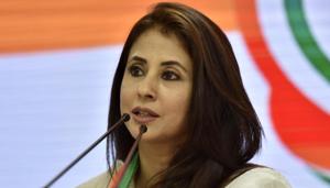 Lok Sabha elections 2019| Biopic on PM Modi a joke as he didn’t fulfil promises: Urmila Matondkar(Sonu Mehta/HT PHOTO) Lok Sabha elections 2019| Biopic on PM Modi a joke as he didn’t fulfil promises: Urmila Matondkar(Sonu Mehta/HT PHOTO)