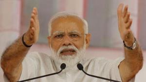 Gujarat, April 18 (ANI): Prime Minister Narendra Modi addresses during his public meeting ahead of upcoming general election-2019 in Amreli on Thursday. (ANI Photo) Gujarat, April 18 (ANI): Prime Minister Narendra Modi addresses during his public meeting ahead of upcoming general election-2019 in Amreli on Thursday. (ANI Photo)