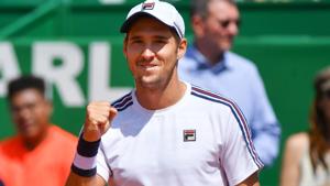 Serbia's Dusan Lajovic celebrates after winning his quarter final tennis match against Italy's Lorenzo Sonego.(AFP) Serbia's Dusan Lajovic celebrates after winning his quarter final tennis match against Italy's Lorenzo Sonego.(AFP)