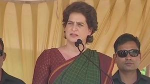 Congress general secretary Priyanka Gandhi Vadra addressing an election rally in Kerala’s Wayanad on Saturday.(ANI) Congress general secretary Priyanka Gandhi Vadra addressing an election rally in Kerala’s Wayanad on Saturday.(ANI)