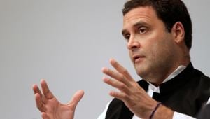 Congress president Rahul Gandhi said the mood of the people clearly favoured change and listed the major failures of the Bharatiya Janata Party (BJP)-led government.(Reuters File Photo)