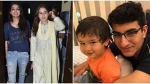Sara Ali Khan shared a new photo of brothers Taimur and Ibrahim Ali Khan.(Varinder Chawla/Instagram) Sara Ali Khan shared a new photo of brothers Taimur and Ibrahim Ali Khan.(Varinder Chawla/Instagram)