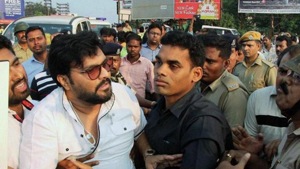 “Someone has also shot a video of the incident. It will be produced before senior officials,” he said. District magistrate Shashank Sethi said he has asked the police to submit a report.(HT PHOTO) “Someone has also shot a video of the incident. It will be produced before senior officials,” he said. District magistrate Shashank Sethi said he has asked the police to submit a report.(HT PHOTO)