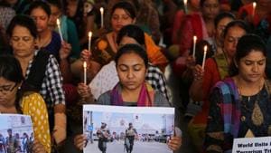 Teachers hold candles as they pray for the victims of Sri Lanka's bomb blasts, at a school in Ahmedabad, April 22(REUTERS) Teachers hold candles as they pray for the victims of Sri Lanka's bomb blasts, at a school in Ahmedabad, April 22(REUTERS)