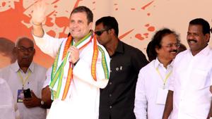 Congress president Rahul Gandhi waves at an election rally in Wayanad district of Kerala. All the 20 seats of the state will vote on April 23.(HT file photo) Congress president Rahul Gandhi waves at an election rally in Wayanad district of Kerala. All the 20 seats of the state will vote on April 23.(HT file photo)