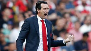 Arsenal's Spanish head coach Unai Emery gestures from the touchline during the English Premier League football match between Arsenal and Crystal Palace(AFP) Arsenal's Spanish head coach Unai Emery gestures from the touchline during the English Premier League football match between Arsenal and Crystal Palace(AFP)