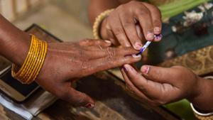 Malfunctioning of electronic voting machines was reported from almost all five districts.(PTI) Malfunctioning of electronic voting machines was reported from almost all five districts.(PTI)