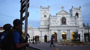 Security personnel stand guard outside St. Anthony's Shrine in Colombo on April 23, 2019, two days after the church was hit in a series of bomb blasts targeting churches and luxury hotels in Sri Lanka.(AFP) Security personnel stand guard outside St. Anthony's Shrine in Colombo on April 23, 2019, two days after the church was hit in a series of bomb blasts targeting churches and luxury hotels in Sri Lanka.(AFP)