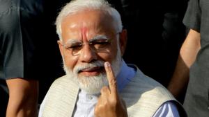 The Congress on Tuesday went knocking on the doors of the Election Commission, alleging that Prime Minister Narendra Modi violated the poll code by making a political speech outside a polling booth in Ahmedabad where he cast his vote.