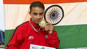 File image of Amit Panghal(PTI) File image of Amit Panghal(PTI)