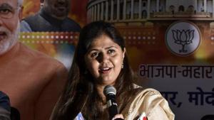 Pankaja Munde, a state minister, has earned herself an appellation for allegedly inflating bills of nutritious meals provided to children in anganwadis, as also more recently of mobile phones provided to anganwadi workers.(HT File) Pankaja Munde, a state minister, has earned herself an appellation for allegedly inflating bills of nutritious meals provided to children in anganwadis, as also more recently of mobile phones provided to anganwadi workers.(HT File)