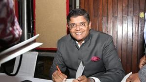 Jay Panda was the BJD MP from 2009 till he resigned in 2018. For the first time, he is contesting in a BJP jersey.(HT Photo)