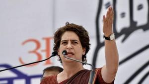 Priyanka Gandhi’s comments drew a sharp reaction from Chief Minister Yogi Adityanath who said her statements show that the fear of defeat has gripped the Congress.(PTI)