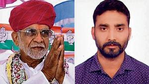 Seventy-six-year old Devkinandan Gurjar (left) of Congress is the oldest Lok Sabha candidate in Rajasthan while Laxmikant Bairwa, 30, of BSP is the youngest.(Agencies) Seventy-six-year old Devkinandan Gurjar (left) of Congress is the oldest Lok Sabha candidate in Rajasthan while Laxmikant Bairwa, 30, of BSP is the youngest.(Agencies)