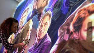 Greek artist Virginia Axioti works on the billboard of the Avengers: Endgame movie in Athens, Greece.(REUTERS) Greek artist Virginia Axioti works on the billboard of the Avengers: Endgame movie in Athens, Greece.(REUTERS)