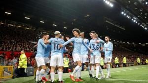 Manchester City's Bernardo Silva celebrates scoring their first goal with team mates(Action Images via Reuters) Manchester City's Bernardo Silva celebrates scoring their first goal with team mates(Action Images via Reuters)