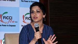 Sonali Bendre talks during an interactive session organised by FICCI Ladies Organisation (FLO) in Jaipur on April 22, 2019.(IANS) Sonali Bendre talks during an interactive session organised by FICCI Ladies Organisation (FLO) in Jaipur on April 22, 2019.(IANS)