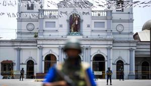 Soldiers stand guard outside St. Anthony's Shrine in Colombo on April 25, 2019, following a series of bomb blasts targeting churches and luxury hotels on the Easter Sunday in Sri Lanka.(AFP file photo) Soldiers stand guard outside St. Anthony's Shrine in Colombo on April 25, 2019, following a series of bomb blasts targeting churches and luxury hotels on the Easter Sunday in Sri Lanka.(AFP file photo)