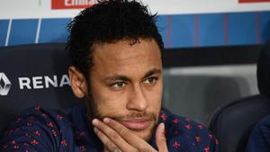 Paris Saint-Germain's Brazilian forward Neymar looks on.(AFP) Paris Saint-Germain's Brazilian forward Neymar looks on.(AFP)