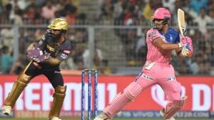 Rajasthan Royals’ Riyan Parag in action.(PTI) Rajasthan Royals’ Riyan Parag in action.(PTI)