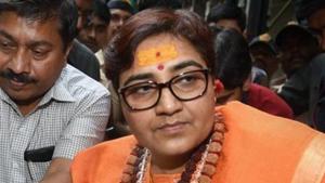 Pragya Thakur is contesting against Congress candidate and former chief minister Digvijaya Singh. Bhopal goes to polls in the sixth round of the seven-phased Lok Sabha election on May 12.(PTI) Pragya Thakur is contesting against Congress candidate and former chief minister Digvijaya Singh. Bhopal goes to polls in the sixth round of the seven-phased Lok Sabha election on May 12.(PTI)