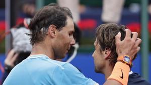 Rafael Nadal of Spain consoles David Ferrer of Spain after defeating him.(AP) Rafael Nadal of Spain consoles David Ferrer of Spain after defeating him.(AP)