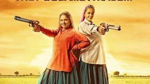 Taapsee Pannu and Bhumi Pednekar take on the roles of 60-year-old women shooters in Saand Ki Aankh. Taapsee Pannu and Bhumi Pednekar take on the roles of 60-year-old women shooters in Saand Ki Aankh.