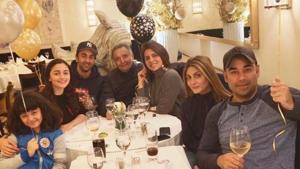 Rishi Kapoor poses with his family at New Year’s. Rishi Kapoor poses with his family at New Year’s.