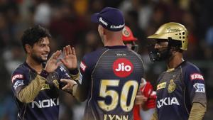 Kolkata Knight Riders might bring back Kuldeep Yadav for their match against Mumbai Indians on Sunday.(AP) Kolkata Knight Riders might bring back Kuldeep Yadav for their match against Mumbai Indians on Sunday.(AP)